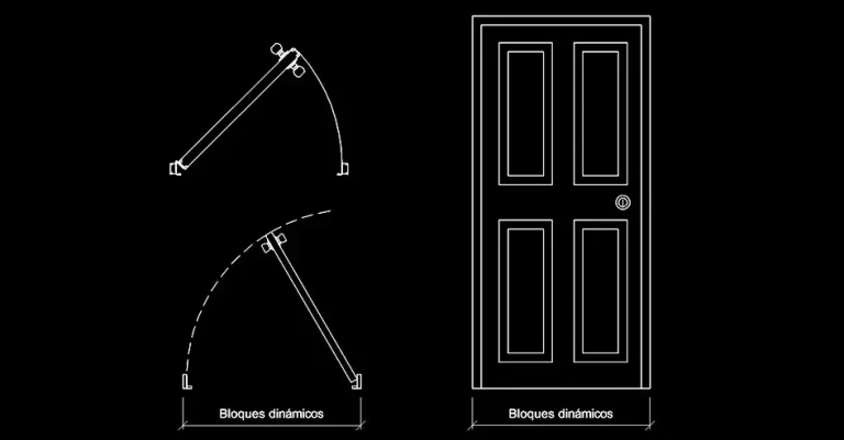 Télécharger des blocs DWG gratuits : portes dynamiques en plan