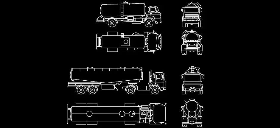 Télécharger des blocs gratuits de camion citerne DWG