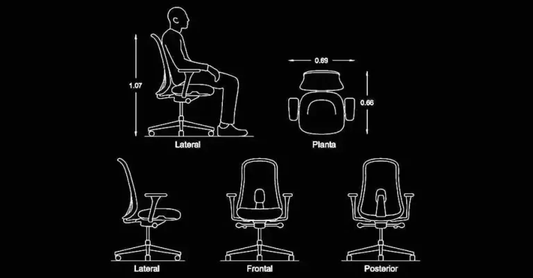 Télécharger des blocs gratuits de chaises ergonomiques de bureau DWG
