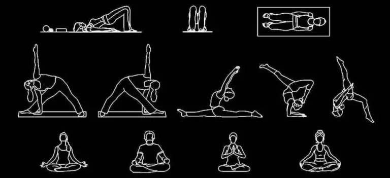 Télécharger des blocs gratuits de personnes faisant du yoga en élévation et en plan DWG