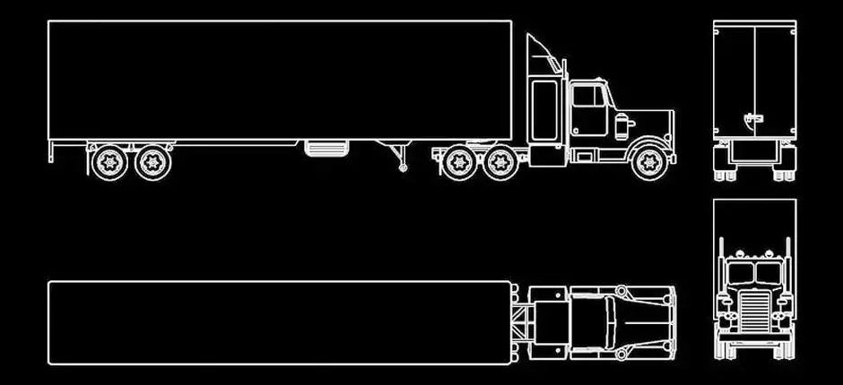 Télécharger des blocs gratuits de trailer et tractocamion DWG