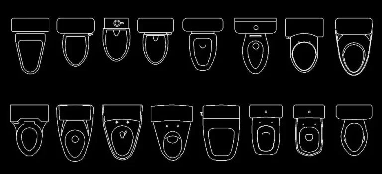 Télécharger des blocs gratuits de WC en plan pour salle de bain DWG