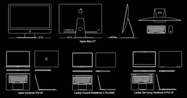 Télécharger des blocs gratuits d’ordinateurs et portables de bureau DWG