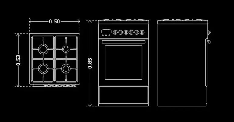 Télécharger un bloc gratuit de cuisinière de cuisine DWG