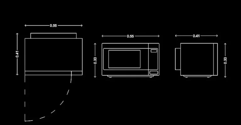 Télécharger un bloc gratuit de micro-ondes encastrable pour cuisine DWG